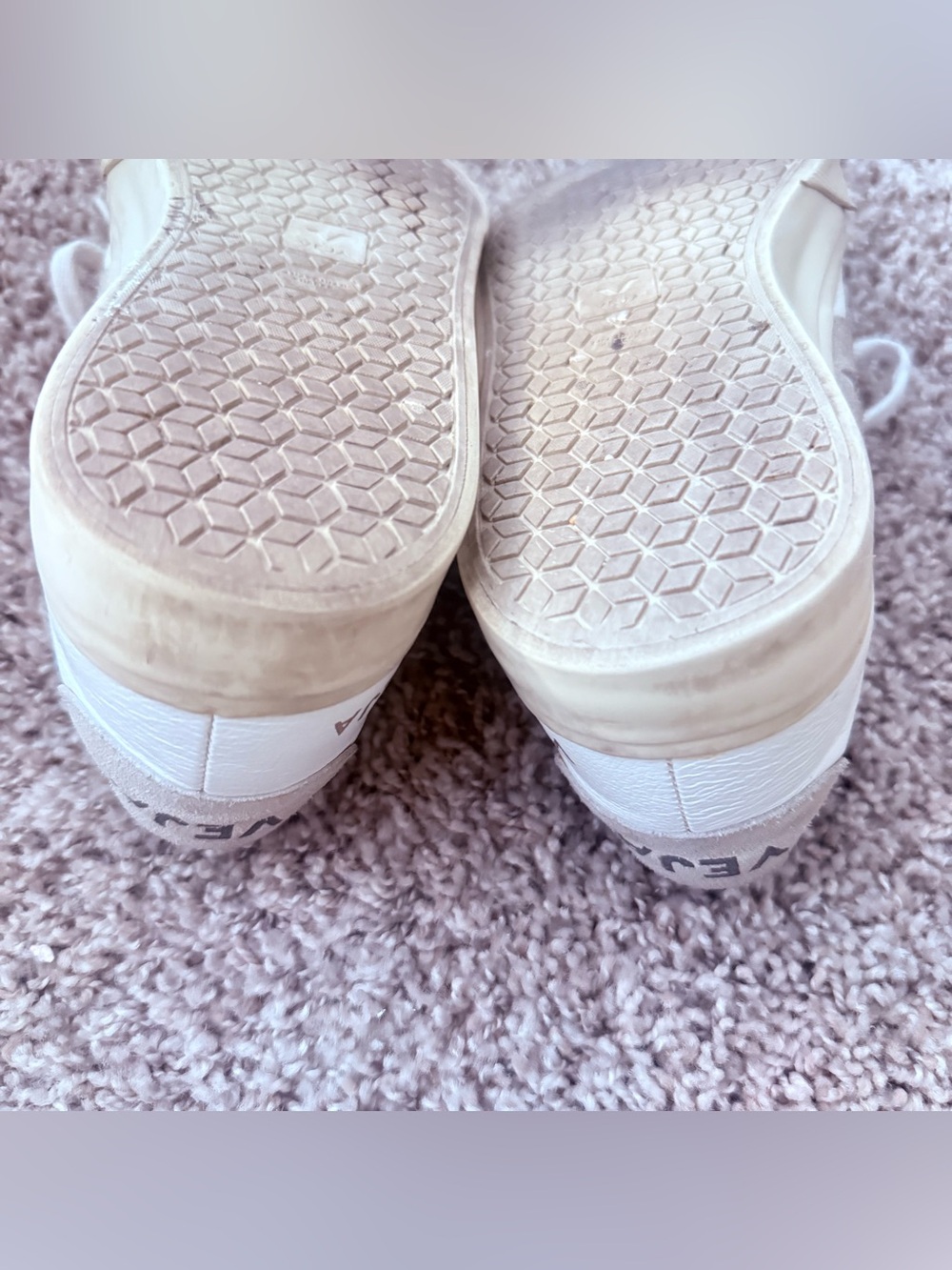 VEJA Campo Womens Size 8 White Almond Chromefree Leather Lace-Up Sneakers - Picture 7 of 10